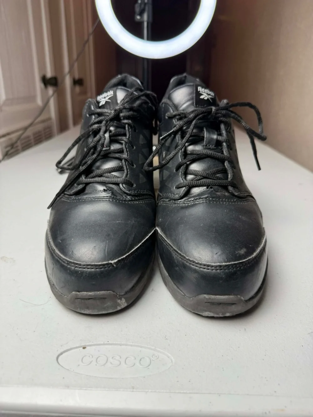 REEBOK SUBLITE CUSHION WORK MEN'S Sz 11 ATHLETIC WORK SHOE BLACK BOOTS Steal toe